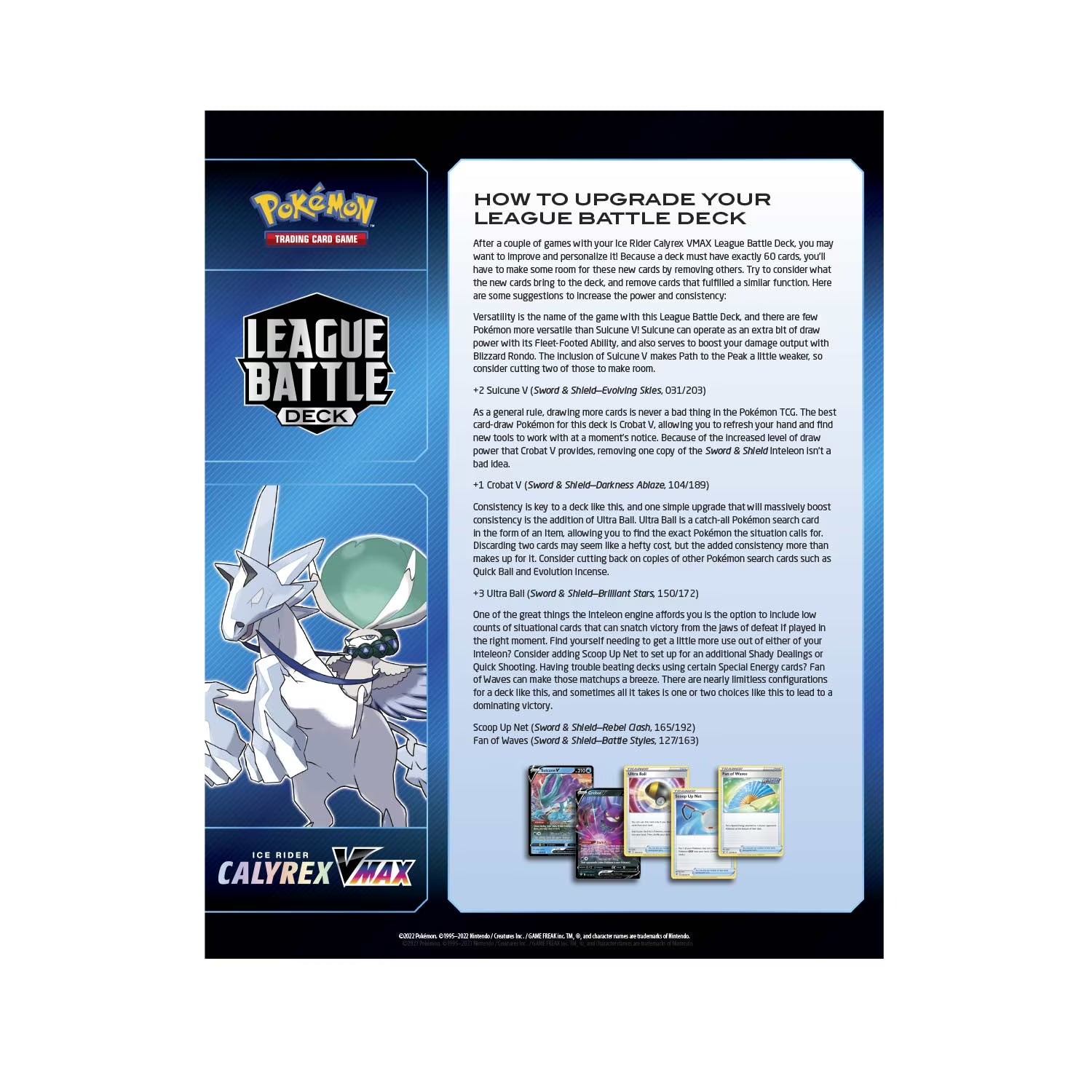 Pokemon Trading Cards: Ice Rider Calyrex Vmax League Battle Deck