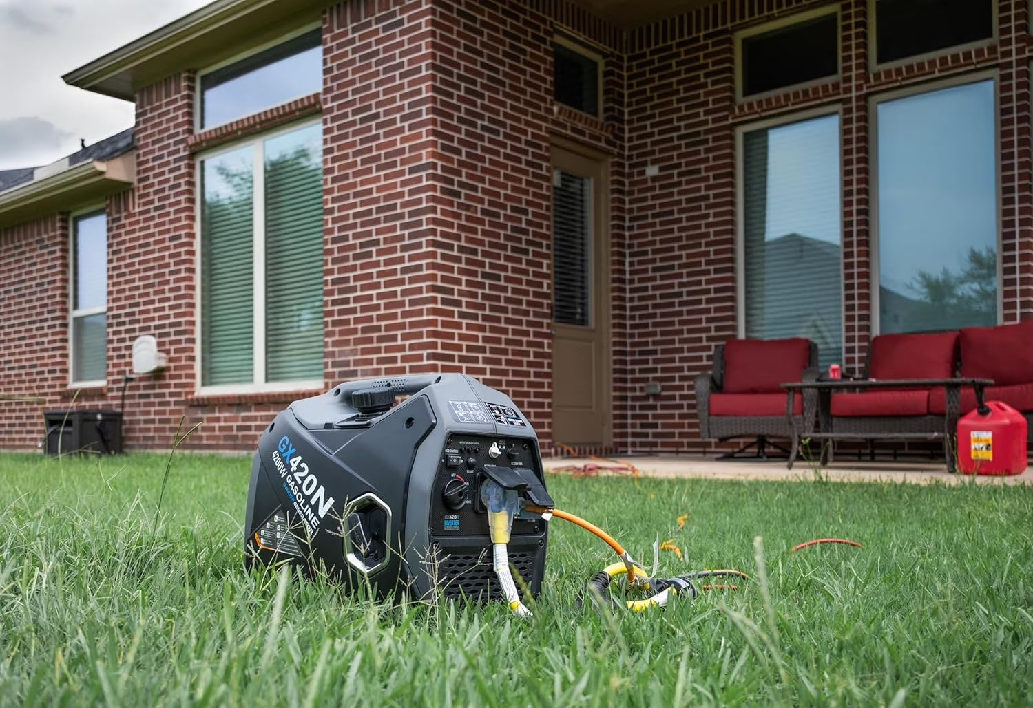 GX420N Portable Inverter Generator - 4200W Gas Powered, Quiet, Long Run Time, Parallel Capable, RV Ready Backup Power