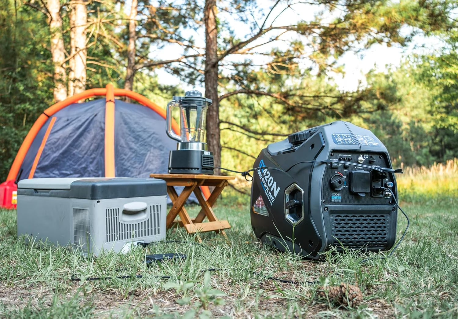 GX420N Portable Inverter Generator - 4200W Gas Powered, Quiet, Long Run Time, Parallel Capable, RV Ready Backup Power