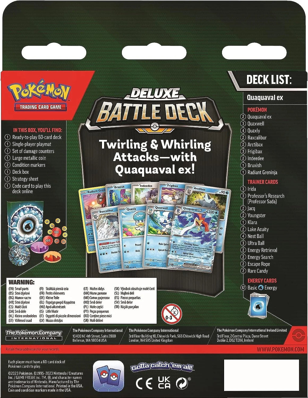 Pokemon TCG: Meowscarada/Quaquaval Ex Deluxe Battle Deck (1 X RANDOM)