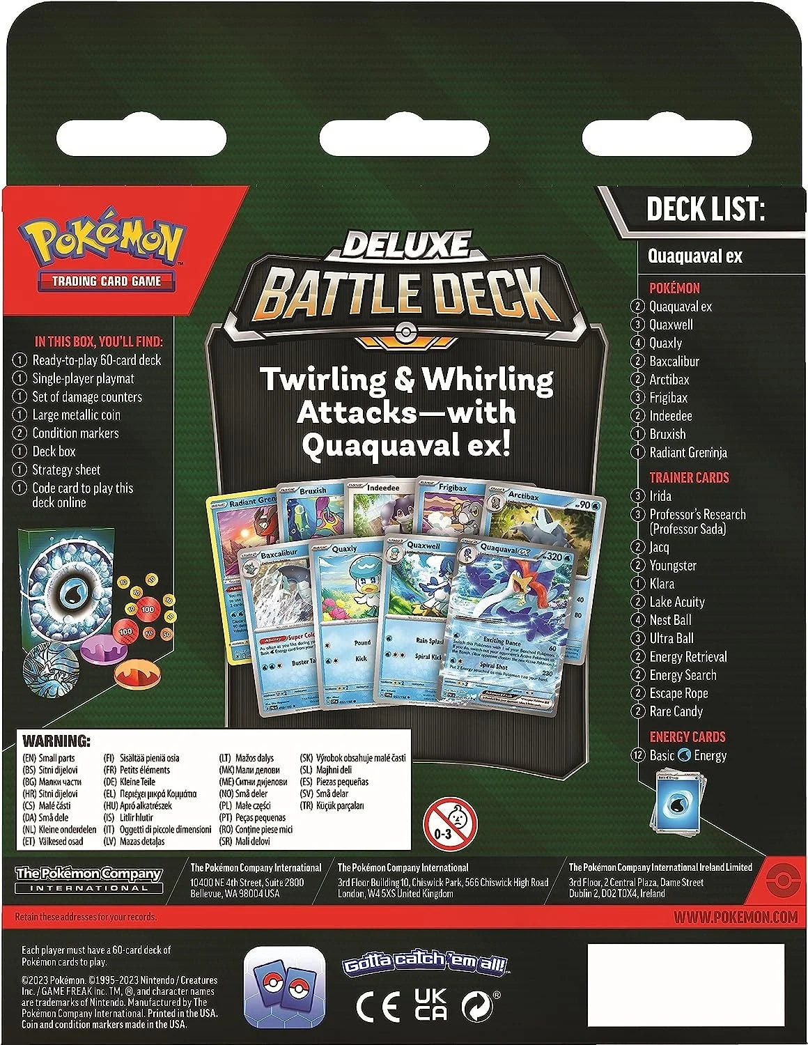 Pokemon TCG: Meowscarada/Quaquaval Ex Deluxe Battle Deck (1 X RANDOM)