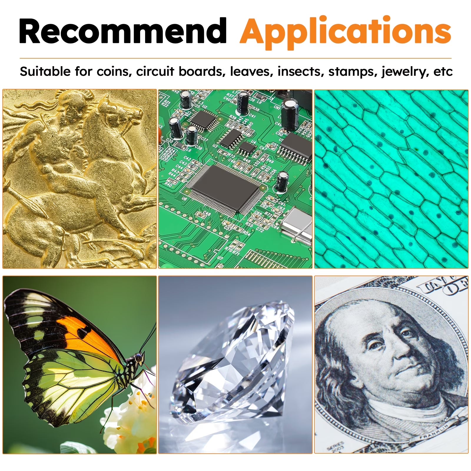 10.1" LCD Digital Microscope for Adults, 1200X Soldering Microscope for Electronics Repair, Coin Magnifier Camera Full View for Error Coins, 32G