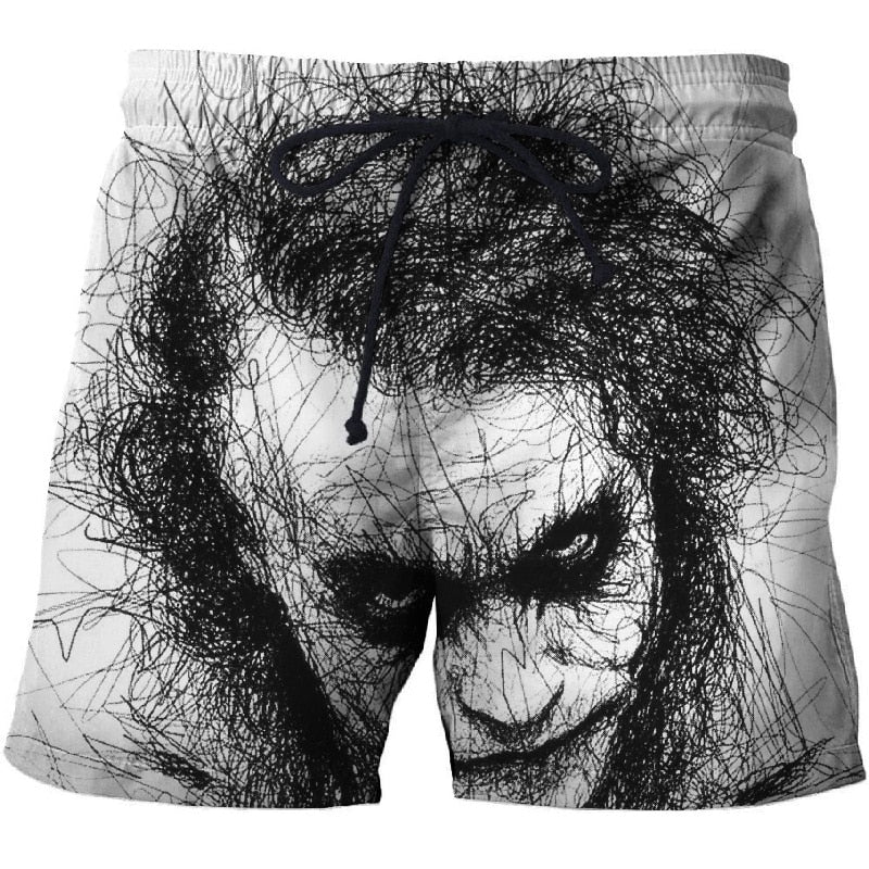 Clown mouth 3d Printed Beach Shorts Men Shorts 3d Shorts Plage Summer Swimwear Quick Dry Pants Board Shorts Drop Ship